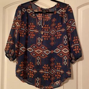Living Doll Patterned Blouse